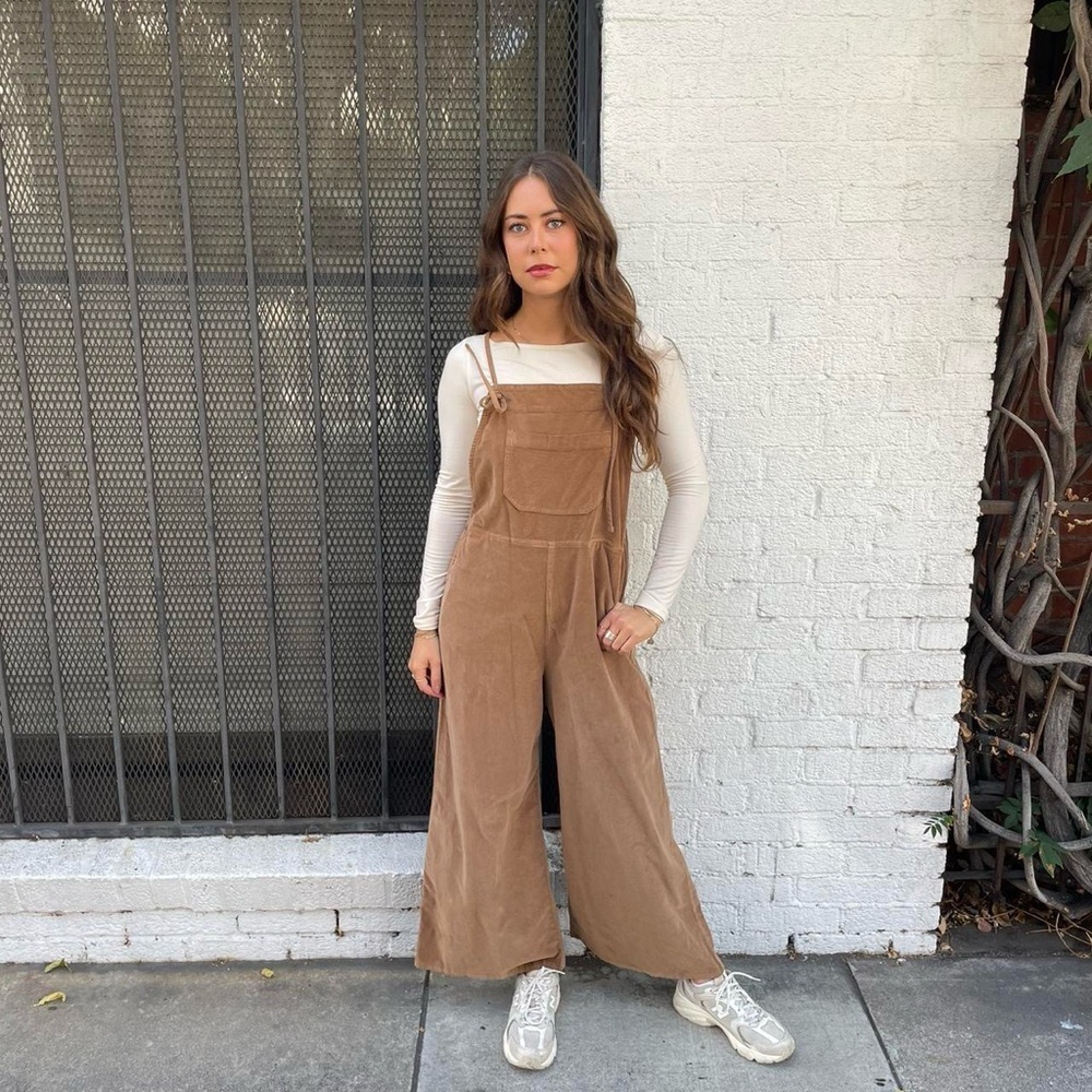 NWT self contrast corduroy overalls / jumper sz small / sold at anthro $170 - Picture 3 of 6